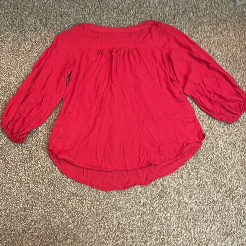 Anthropologie Maeve V Neck Long Sleeve Blouse - Picture 2 of 6